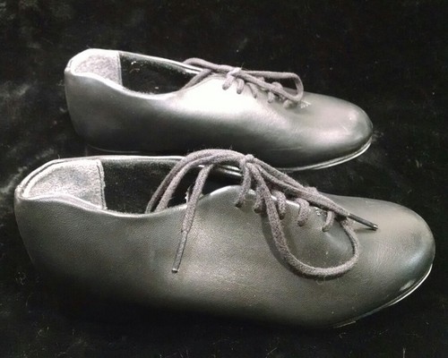 Capezio Tap Shoes Youth Size 13.5 Black Leather Tele Tone jr Lace Up  63356