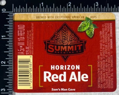 Summit Horizon Red Ale Label - MINNESOTA