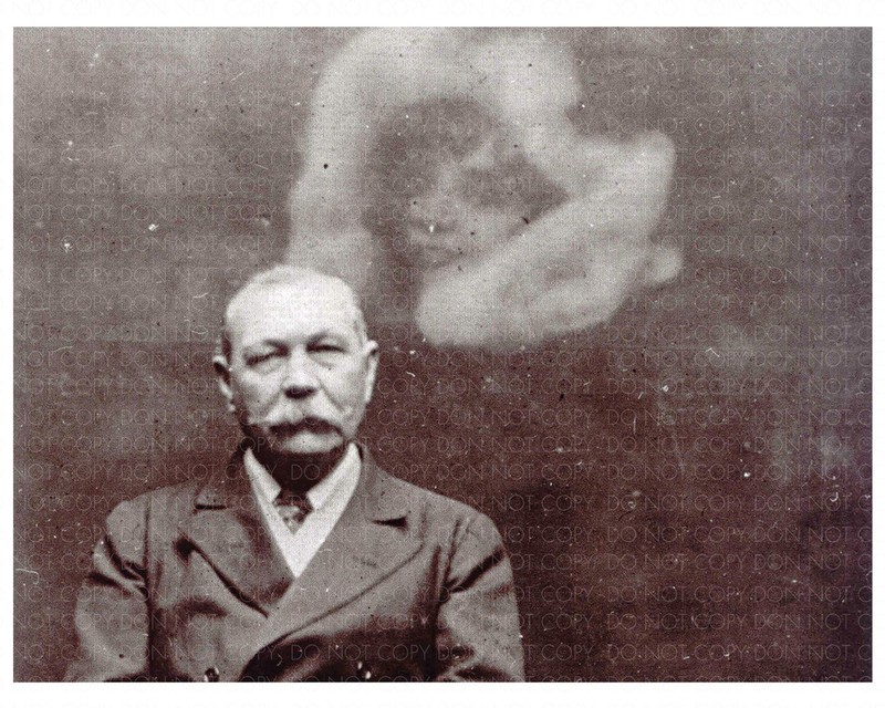 ARTHUR CONAN DOYLE SPIRIT PHOTOGRAPH  / Archival Magician Photo Reprint