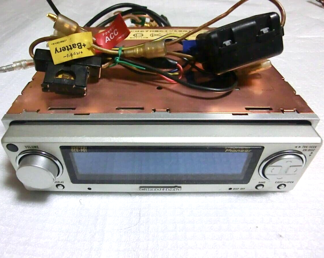 ジャンク品です。カロッツェリアDEX-P01＋DEQ-P01 PIONEER DEX-P01/DEQ-P01 CD main unit and digital processing