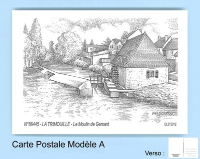 CP A 86445 CARTE POSTALE DESSIN 86 LA TRIMOUILLE