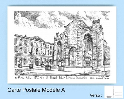 CP A 83194 CARTE POSTALE DESSIN 83 SAINT MAXIMIN LA SAINTE BAUME