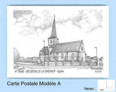 CP A 76595 CARTE POSTALE DESSIN 76 BEUZEVILLE LA GRENIER