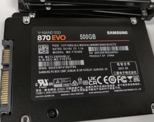 500GB 870 EVO Samsung SSD SATA3 Solid State Drive 2.5'' MZ7L3500HBLU MZ-77E500 | eBay 500GB 870 EVO Samsung SSD SATA3 Solid State Drive 2.5'' MZ7L3500HBLU MZ-77E500 | eBay