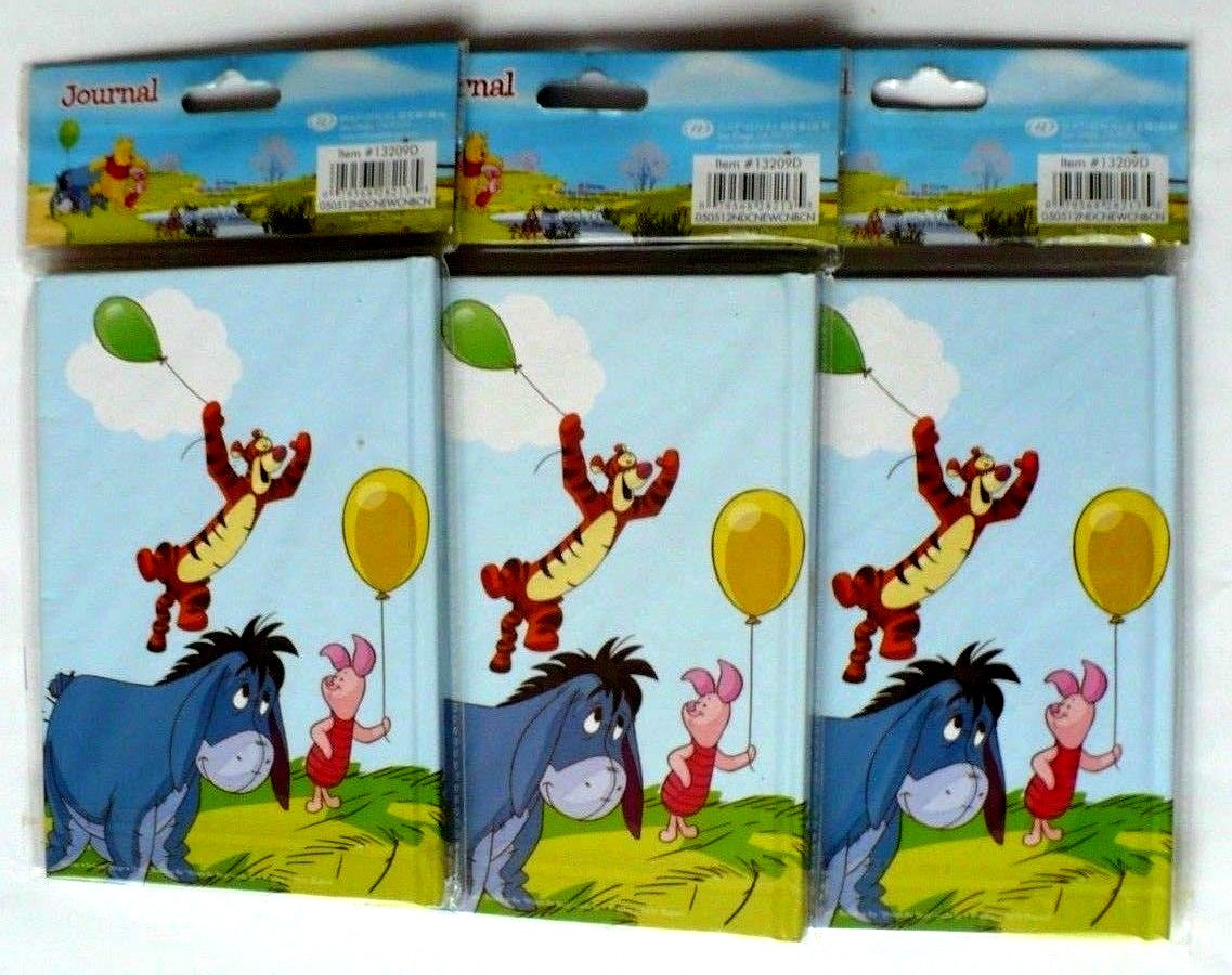 Lot-3-New-Winnie The Pooh Diary Journal Travel Memo Note Books Hardcover