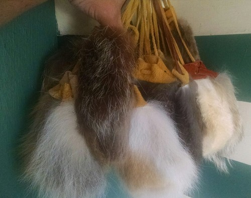 15 Real Fur Bags Rabbit Fox Beaver Coyote Black Powder Rendezvous