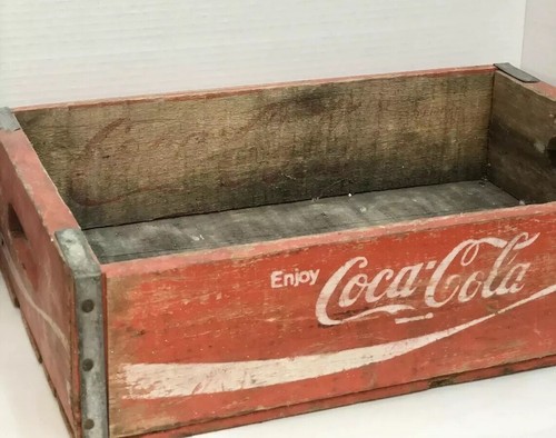 Vintage Original Coca Cola Wooden Crate Bottle Carrier Coke Soda Pop