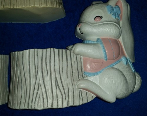 Burwood Products 3127 Bunny Wall Pocket~Girl Boy~Nursery Easter Baby~ Lot of 3