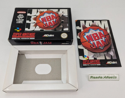 NBA JAM SNES SUPER NINTENDO EUR FAH 🌟 boite et notice