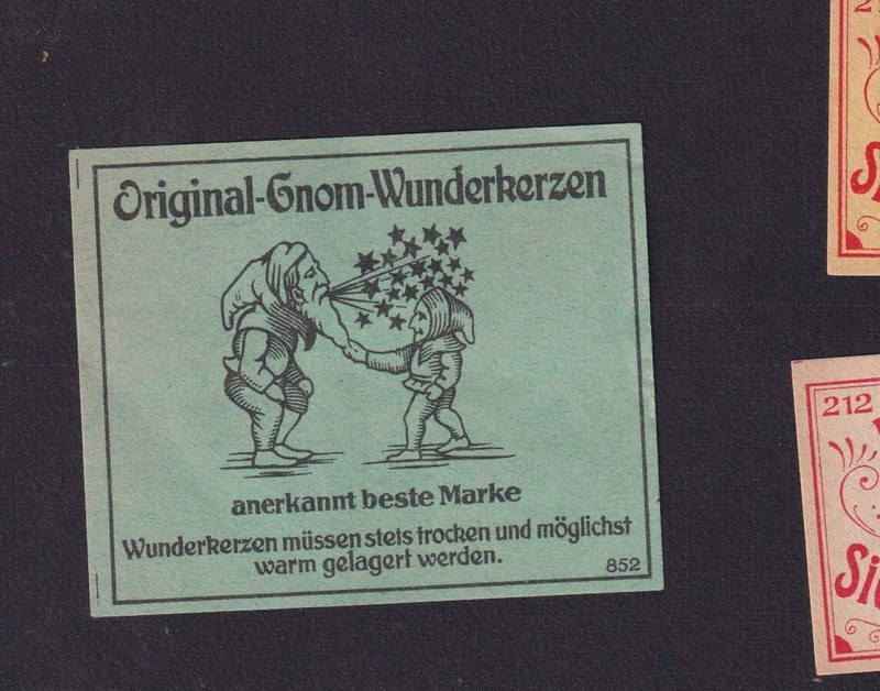 Ancienne    Ã©Tiquette  Allumettes  Allemagne  Bn163024 Lutin