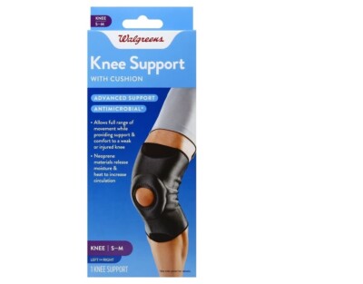 Walgreens Knee Brace Hinged Max-Support  Adjustable &Antimicrobial, S/M, NEW