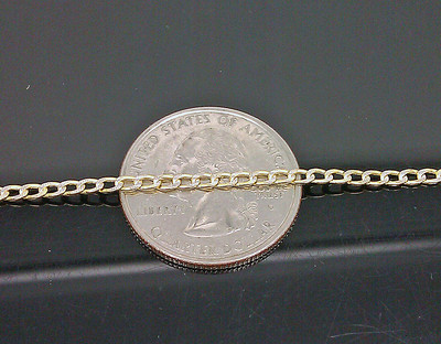Pre-owned Globalwatches10 22" Real 10k Yellow Gold Link Chain Necklace Diamond Cut Chain Men Women