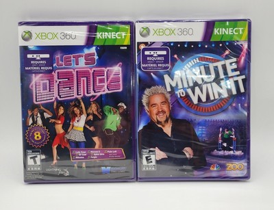 Minute to Win It & Let's Dance Microsoft Xbox 360 2 Sealed Kinect Games Rare 