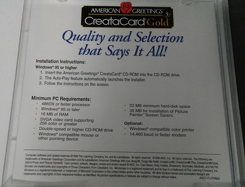 American Greetings Creatacard Gold Version 3 [CD-ROM] Windows 95/98 HTF