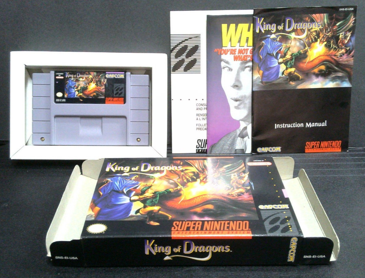 King of Dragons SNES Super Nintendo Capcom 1994 Authentic CIB Complete Box Manua