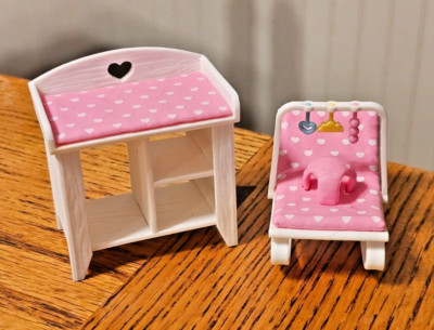 Zuru Mini Brands My Mini Baby Pink bouncer/Changing table-ASSEMBLED-NEW