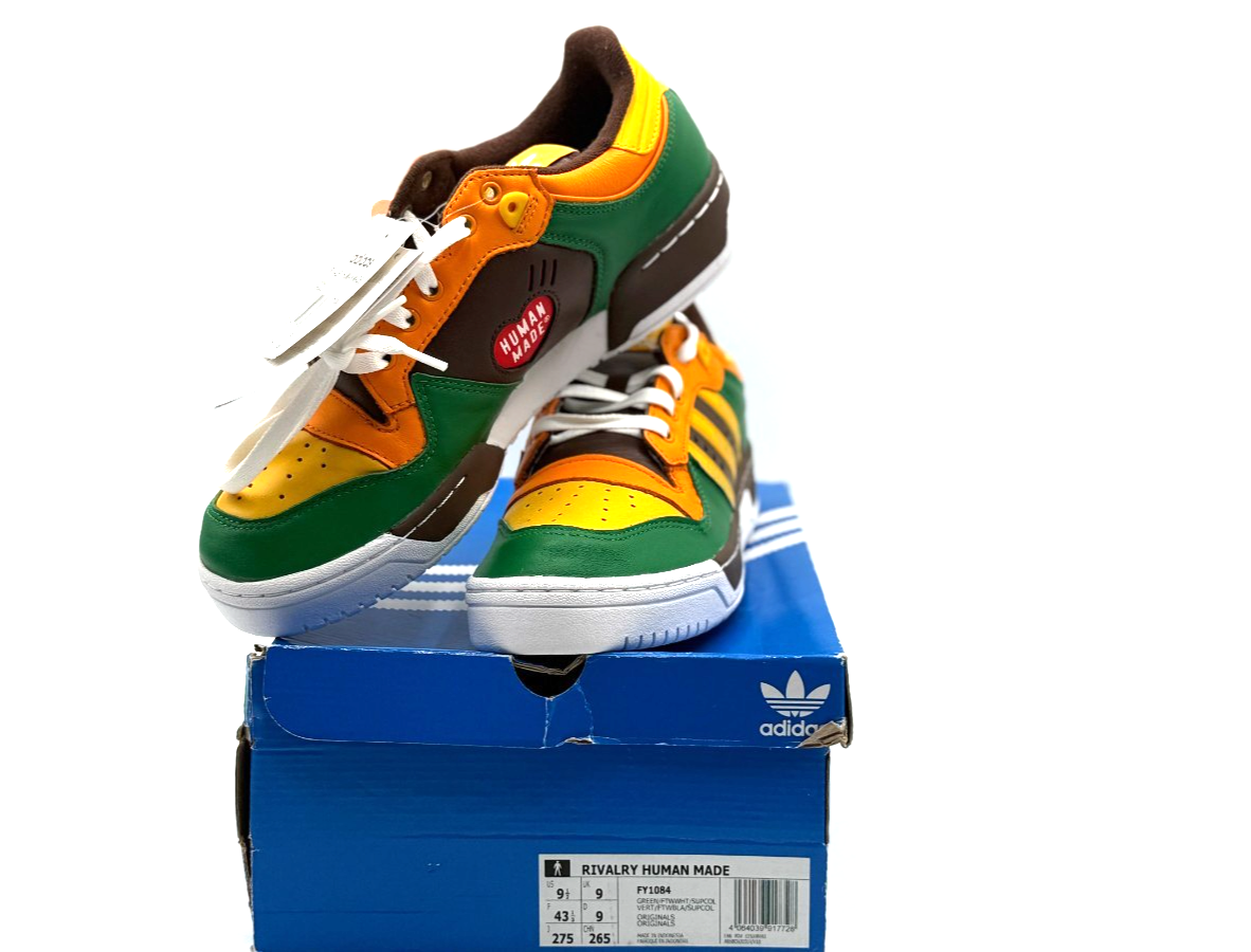 adidas Rivalry Human Made FY1084 - Green Yellow Brown - Gr 43 1/3 - Neu OVP