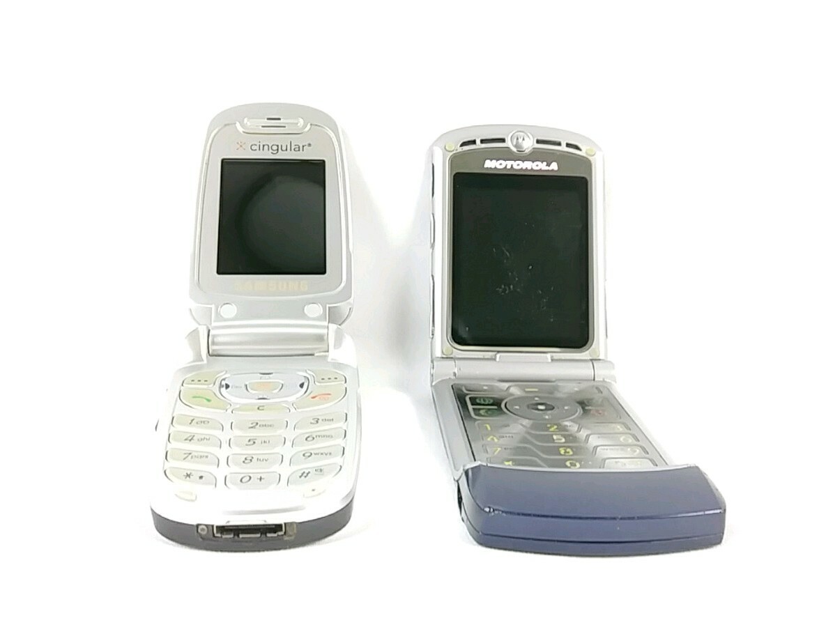 Cell Phone Lot of 3 (Motorola Razr V3, Nokia X2, Samsung) - For Parts/Repair