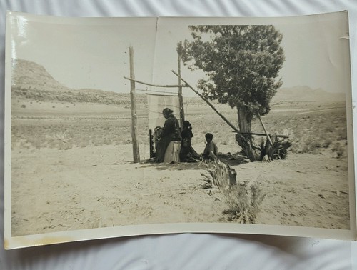 Navajo Rug Weaver Tucson Arizona Territory Henry Buehman Antique Photo