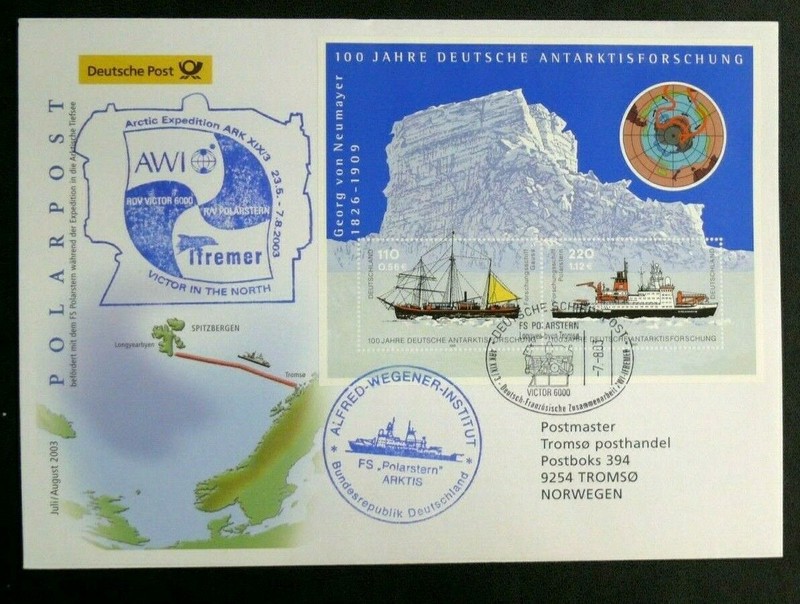Philatelie Bateaux : Arctic Expedition Awi Polarstern 23. 5. Au 7. 8. 2003 - Tbe