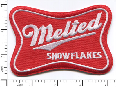 24 Pcs Embroidered Iron on patches Melted Snowflakes 103x72mm AP025mL