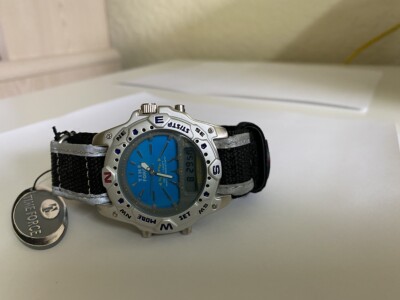  Men's Time Force 9002 Surf Italian design reg  Analog digital Watch RARE  