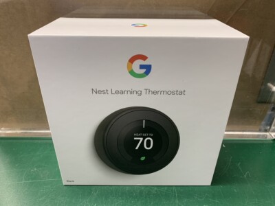 Google Nest T3018US Smart Learning Thermostat - Black - Incomplete (E10024207)