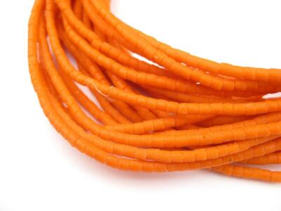 Tangerine Orange Sandcast Seed Beads 3mm 26 Inch Strand