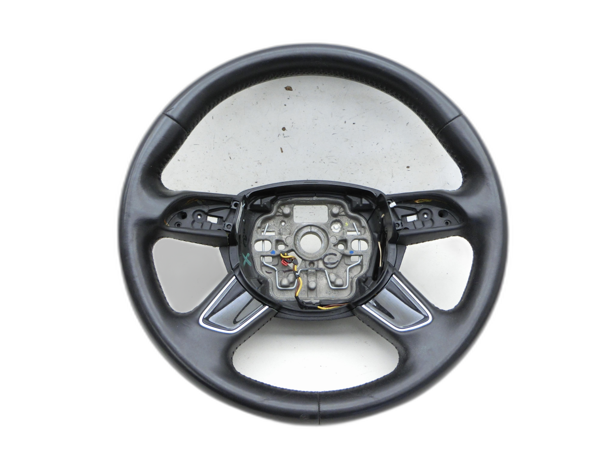 Audi A8 4H 09-13 Lenkrad ohne Airbag Soul Schwarz Leder beheizt  - Bild 1