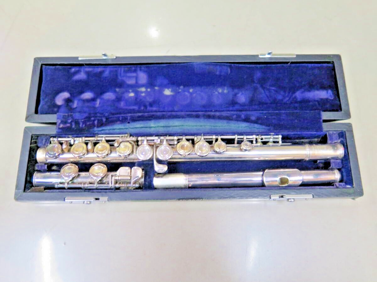 Yamaha Flute YFL-43 silver Musical instrument with Hard Case