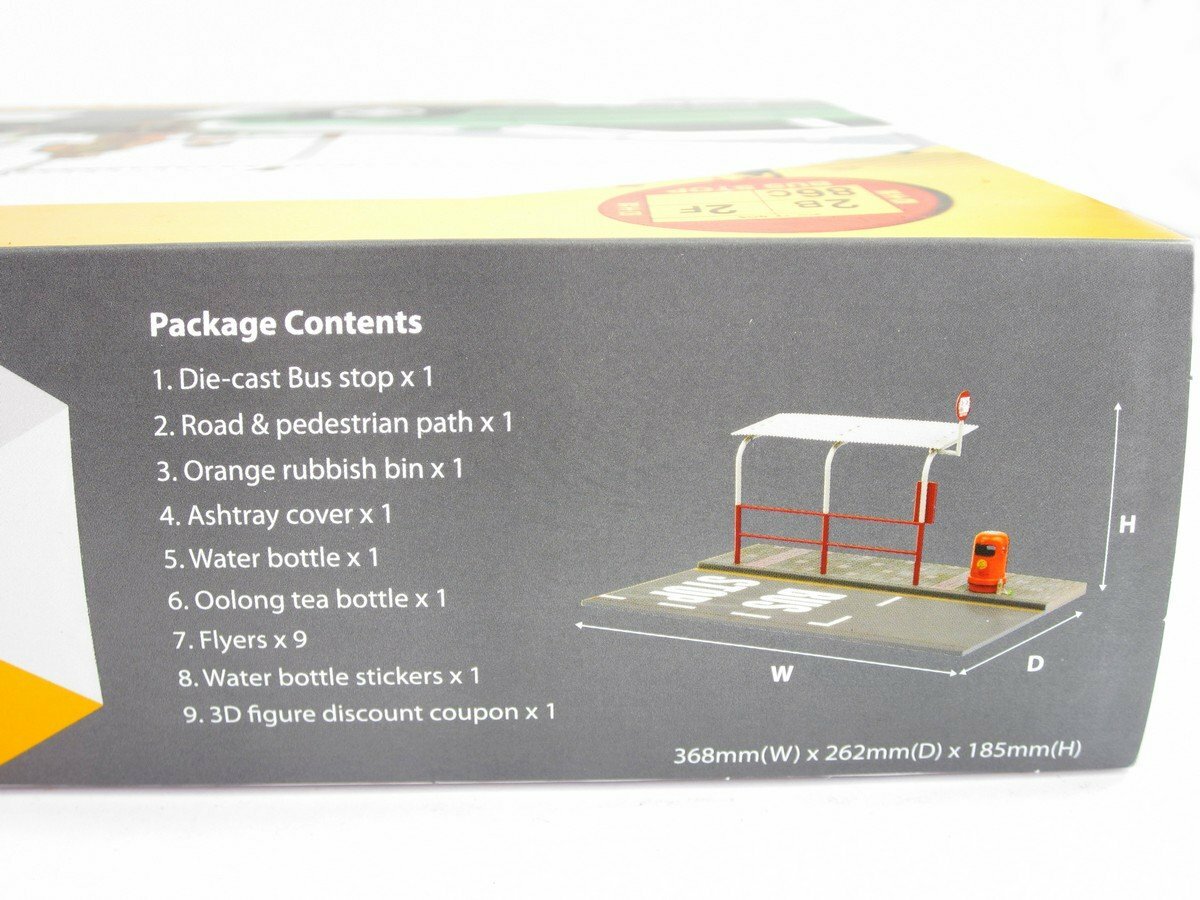 TINY Hong Kong City 1/18 S5 Bus Stop Diorama Set Full