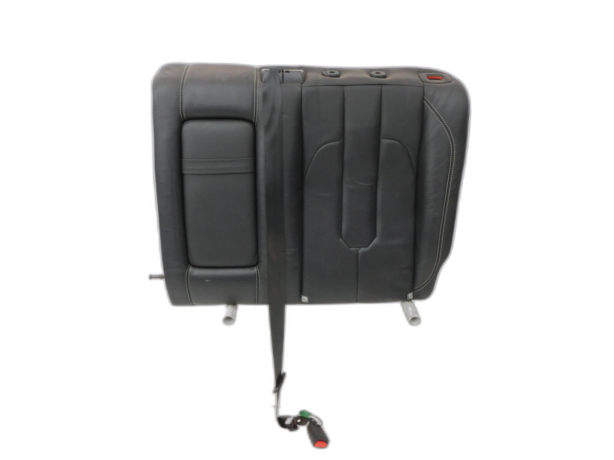 Range Rover Evoque   Sitzbezug Rückenpolster Links für Rücksitzbank Hinten weiße Naht Leder Ebony Schwarz  - Bild 1