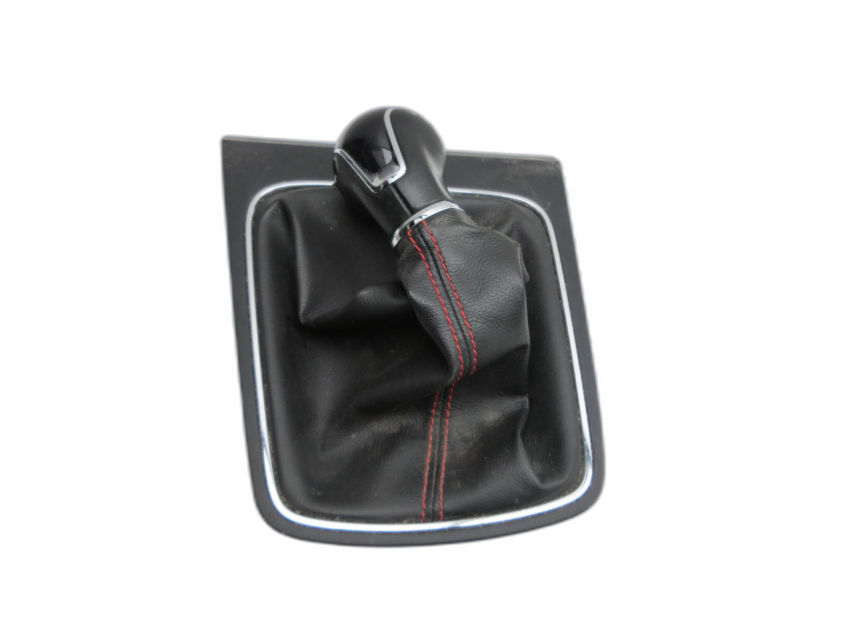 Seat Leon 5F ST FR 13-18 TSI 1,4 110KW Schaltknauf 6G für Schalthebel Gangschalter rote Naht  - Bild 1