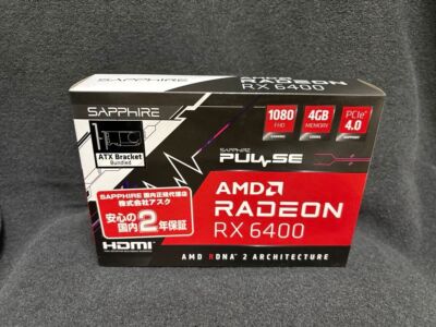 グラフィックボード・グラボ・ビデオカード SAPPHIRE PULSE Radeon RX 6400 4GB GDDR6 SAPPHIRE PULSE Radeon RX 6400 4GB GDDR6 PCI Express 4.0 Low