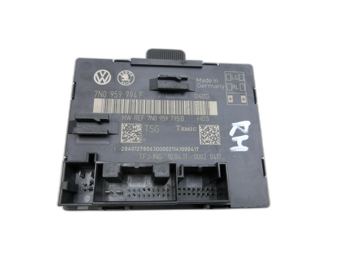 VW Sharan 7N II 10-15 Steuergerät ECU Modul Türsteuergerät SG Rechts Hinten  - Bild 1