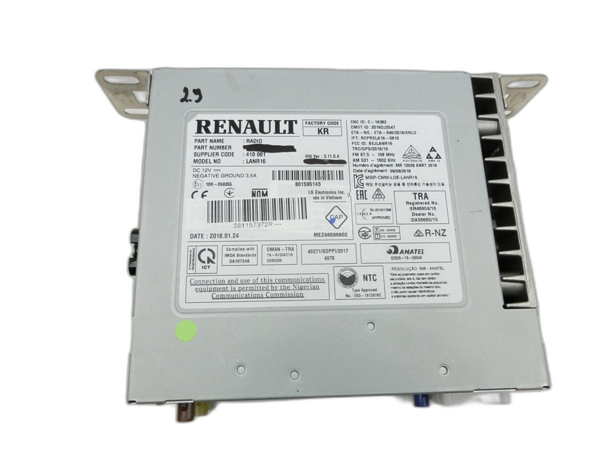 Renault Scenic IV 16-21 Navigationssystem Navi LANR16  - Bild 1