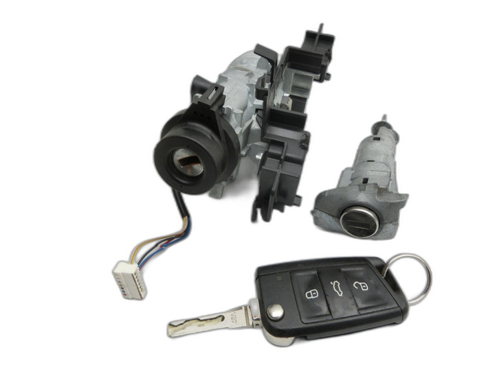 Skoda Octavia III 5E 12-17 Zündschloss 1x Schlüssel Türschliesszylinder  - Bild 1