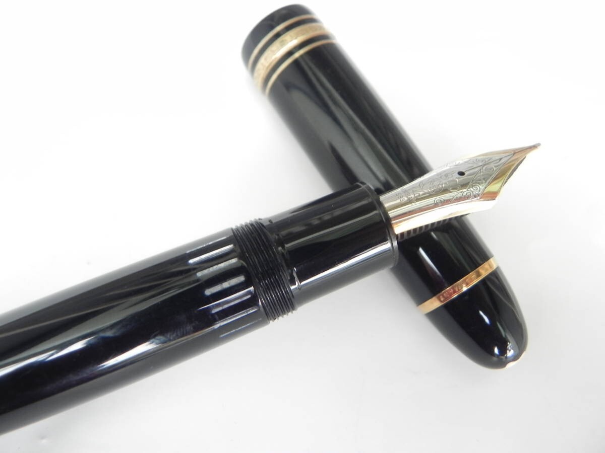 MONTBLANC 万年筆 NO.220SP 585 EF MONTBLANC No.222 desk Vintage Fountain Pen 14C 585/EF & Desk