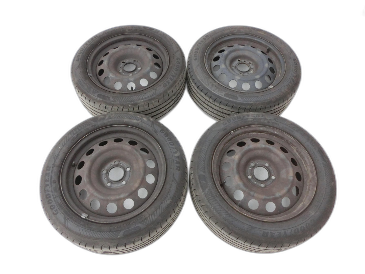 Peugeot 308 II 13-17 4 x Kompletträder Stahlfelge Sommerreifen 205/55R16 5X108  - Bild 1