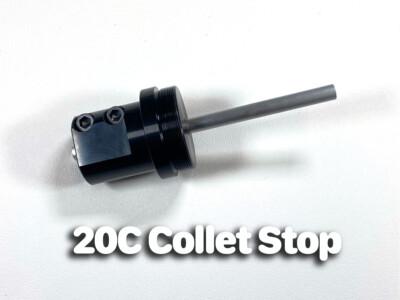 Unique 20C Collet Stop w/12 different size stop pins - Quick and easy adjustment