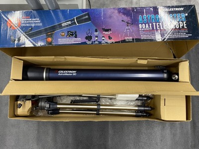 Celestron AstroMaster 90AZ Telescope with Smartphone Adapter & Bluet (PD5026718)