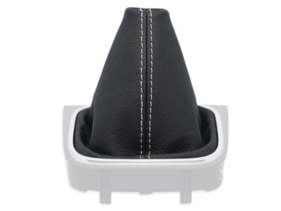 FOR VW SCIROCCO 2008-2015 GEAR SHIFT BOOT GAITER LEATHER STITCHING WHITE