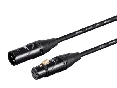 Monoprice Starquad XLR Microphone Cable - 10ft - Black | XLR-M to XLR-F, 24AWG