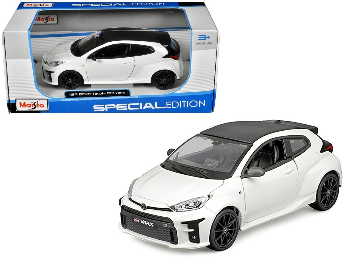 Maisto 2021 Toyota GR Yaris White 1/24 Diecast Model Car
