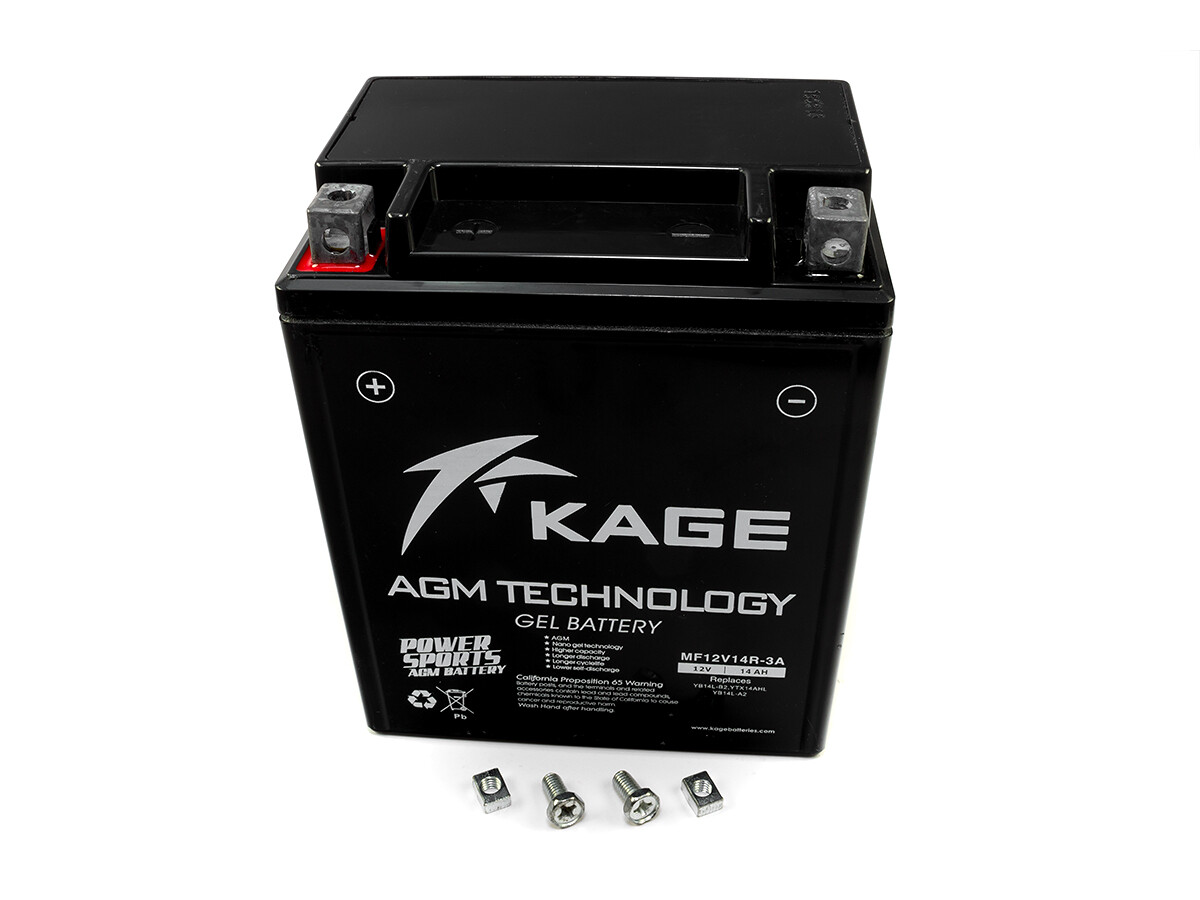 Batterie GEL KAGE YB14-A2 für Honda CB 750 F2 CBX CX 650 VF 750 XL 600 XLV 750 C