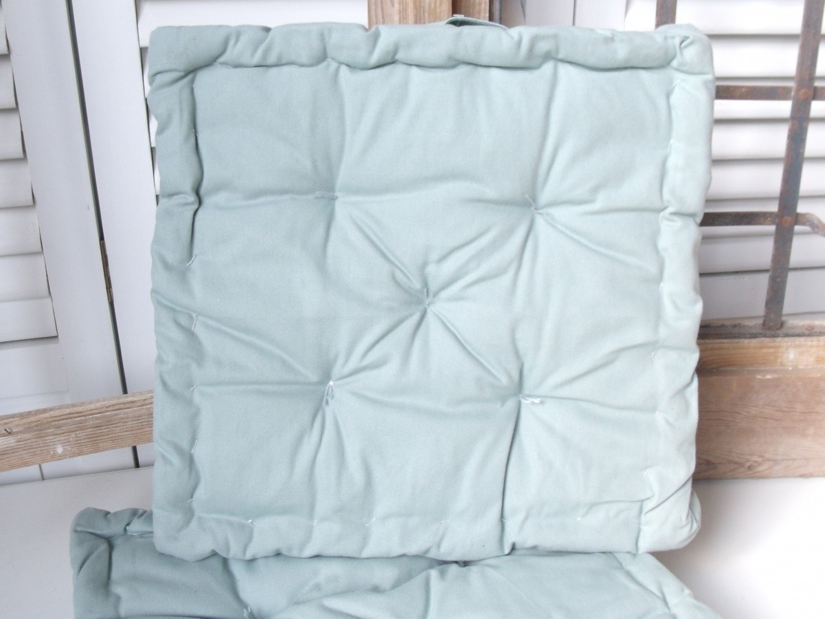 Matratzenkissen MINT 40x40x6 cm Landhaus Shabby