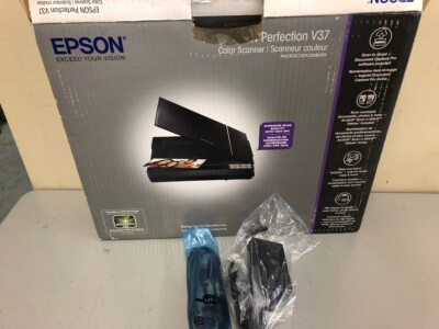 Epson Perfection V37 Photo Flatbed USB Scanner w/Power Adapter in Open Box!
