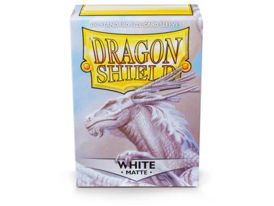Matte White 100 ct Dragon Shield Sleeves Standard Size  VOLUME DISCOUNT