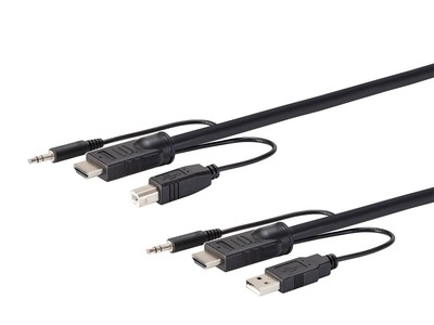 Monoprice Switch Series HDMI USB 3.5mm Audio Combo Cable for KVM Switches 10ft
