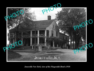 OLD 8x6 HISTORIC PHOTO OF JONESVILLE NEW YORK THE FITZGERALD HOTEL c1910
